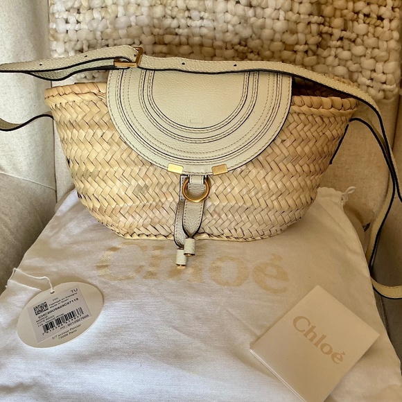 Chloe Marcie raffia bag - Picture 1 of 10